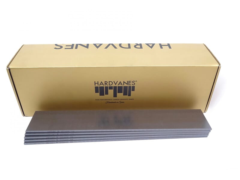 Paletas de grafito Hardvanes para BECKER DTLF 2.250 delante de su caja