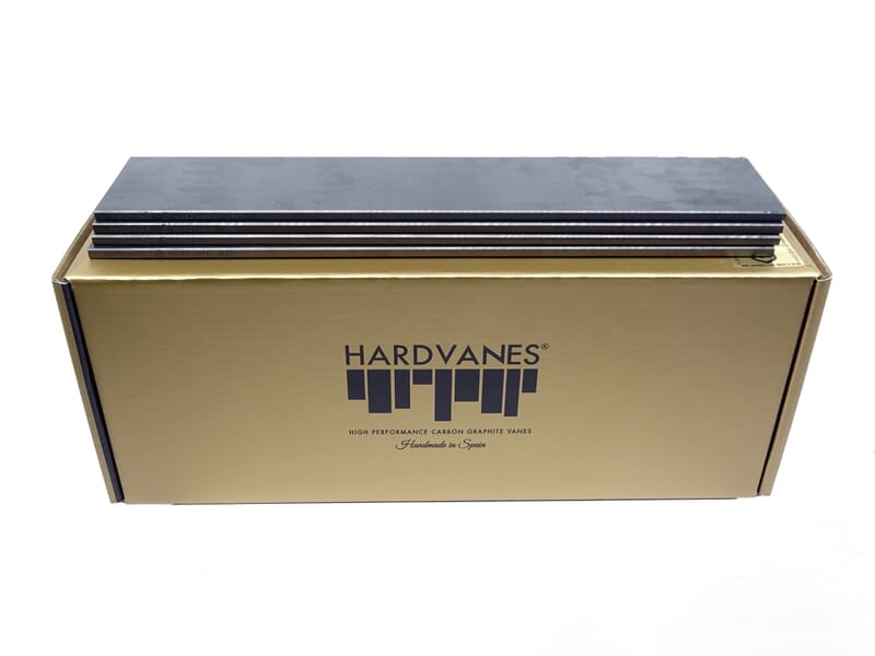 Paletas de grafito Hardvanes para BECKER KDT 2.140 sobre su caja