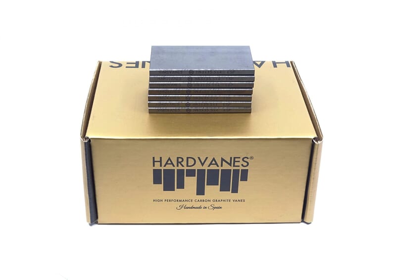 Paletas de grafito Hardvanes para BECKER T 3.16 sobre su caja