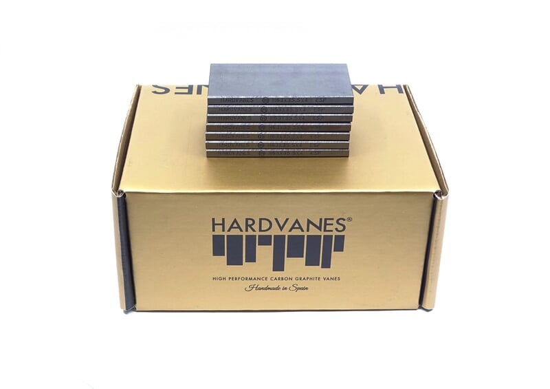 Paletas de grafito Hardvanes para BECKER T 4.16 sobre su caja