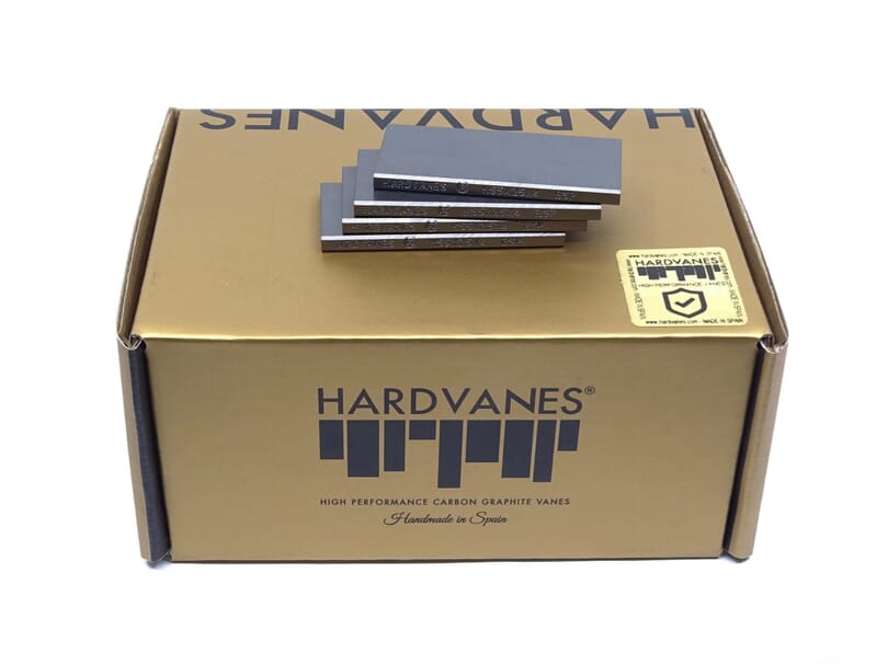 Paletas de grafito Hardvanes para BUSCH SV 1006 B sobre su caja
