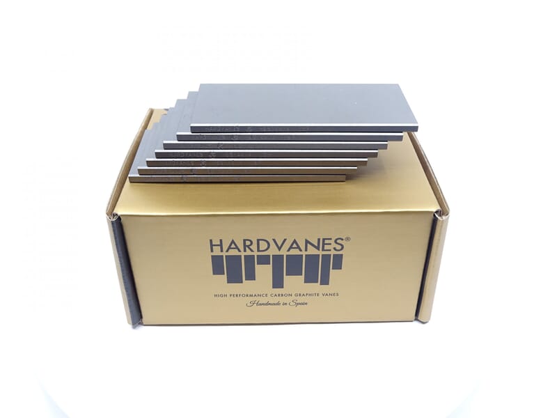 Paletas de grafito Hardvanes para BUSCH, referencia 0722522488, sobre su caja