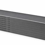 Kit de 8 paletas HARDVANES® de 250 × 39 × 4 mm, carbono-grafito con bisel, grabado a la izquierda y fondo blanco
