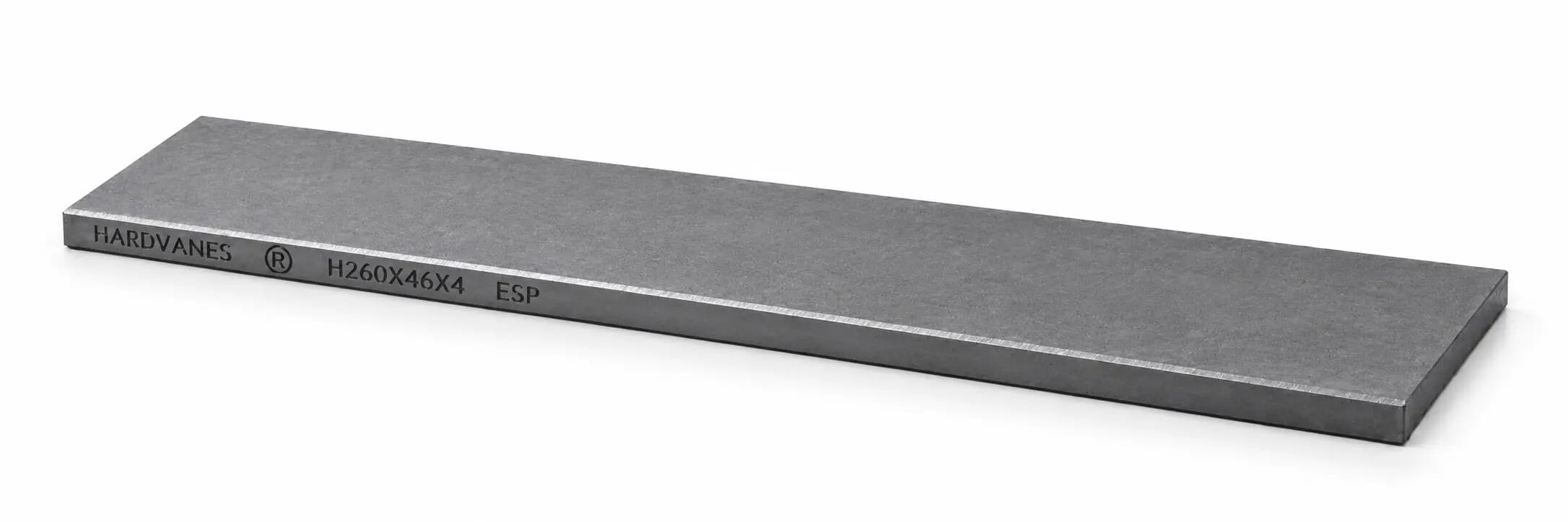 Paleta individual HARDVANES de carbono-grafito de 260 × 46 × 4 mm con bisel y grabado lateral