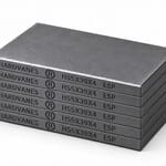 Kit HARDVANES® de 6 paletas idénticas de 55 × 39 × 4 mm, apiladas y alineadas sobre fondo blanco.