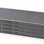 Kit HARDVANES H75354/4 de 4 paletas de carbono-grafito de 75×35×4 mm, apiladas con grabado lateral sobre fondo blanco.