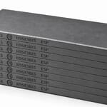 HARDVANES® H95385/8 — Kit de 8 paletas 95 × 38 × 5 mm con bisel fino y grabado a la izquierda del canto