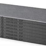 Kit HARDVANES® de 7 paletas idénticas de 98 × 36.5 × 4 mm, apiladas y alineadas sobre fondo blanco.