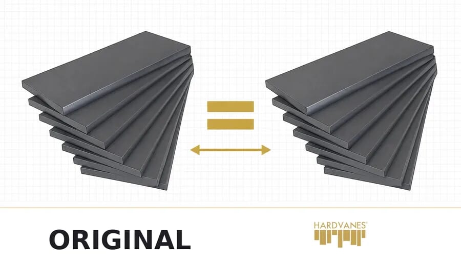 ¿Qué diferencia técnica ofrece HARDVANES frente al recambio original? — HARDVANES