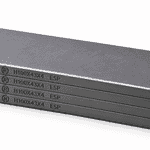 Kit de 4 paletas HARDVANES® de carbono-grafito, 100 × 43 × 4 mm por paleta, con grabado a la izquierda.