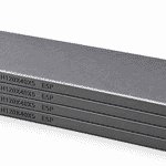 Kit de 4 paletas HARDVANES® de carbono-grafito, 120 × 40 × 5 mm por paleta, con grabado a la izquierda.