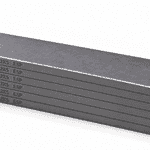 Kit de 6 paletas HARDVANES® de carbono-grafito, 215 × 52 × 5 mm por paleta, con grabado a la izquierda.