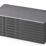 Kit de 8 paletas HARDVANES® de carbono-grafito, 220 × 88 × 6 mm por paleta, con grabado a la izquierda.